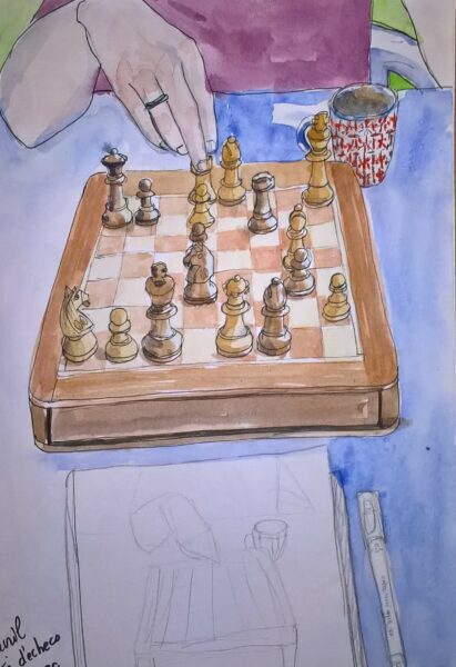 echecs - croquis du quotidien